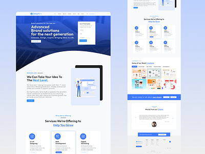 IT company Landing Page UI branding graphic design illustration landing page landing page ui logo ui uiux ux web design web ui