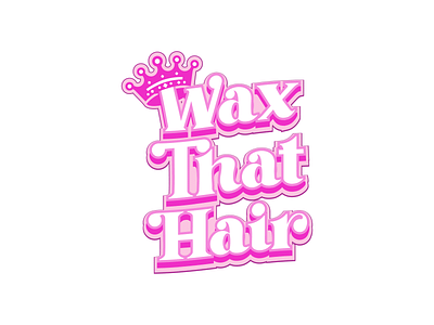 WaxThatHair Logo adobe illustrator girly logo illustrator small business vector wax logo