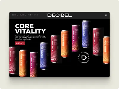 Prebiotic Energy Drink: web design branding consumer package goods cpg drink e commerce ecom ecommerce energy drink gut health healthy energy hero prebiotic ui web web design website website design