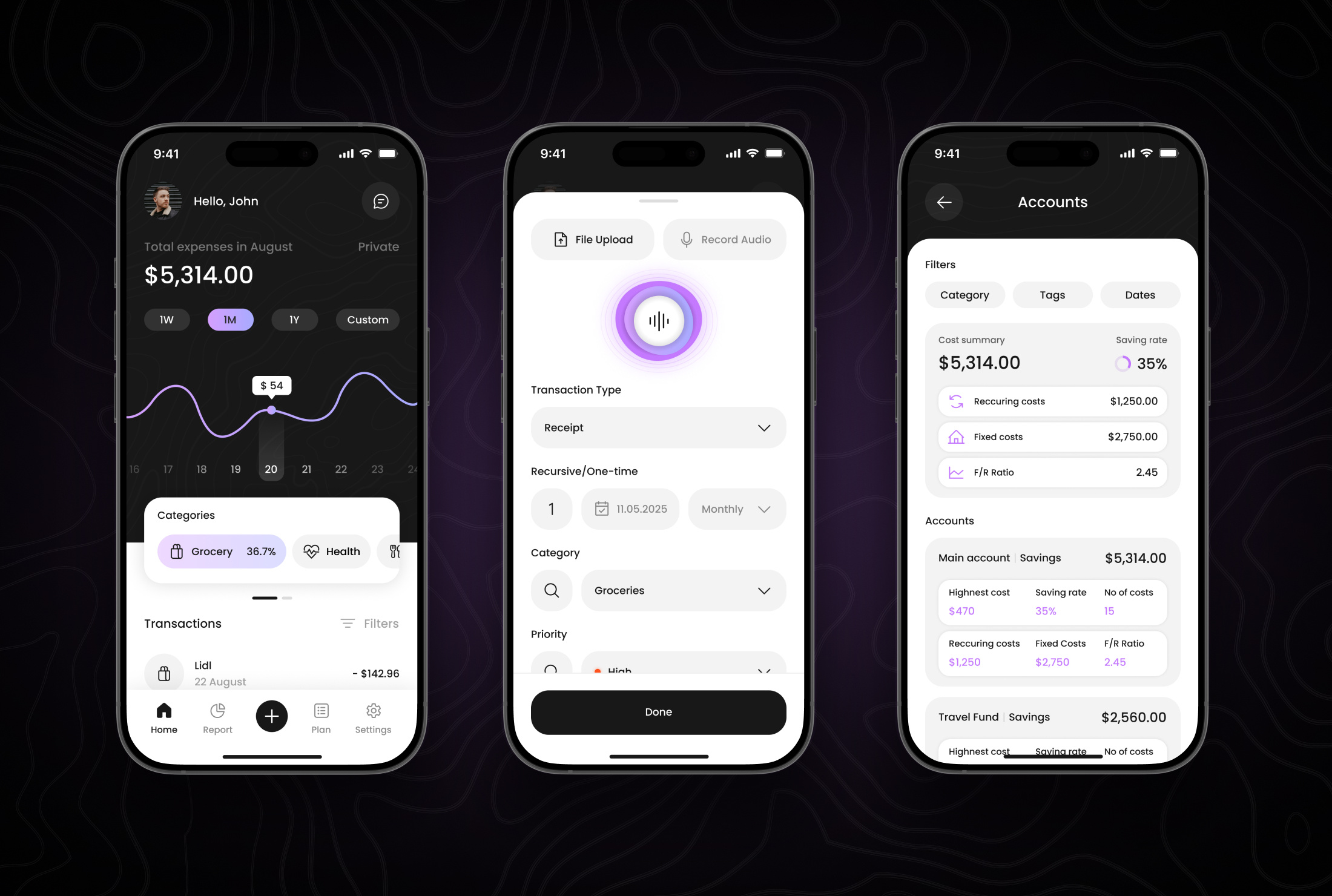 Example of Modern Mobile App Screens UI UX