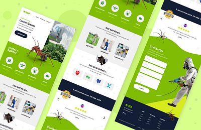 Mockup #5 - World Pest Control bugs green insect landing page pest control