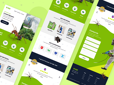 Mockup #5 - World Pest Control bugs green insect landing page pest control