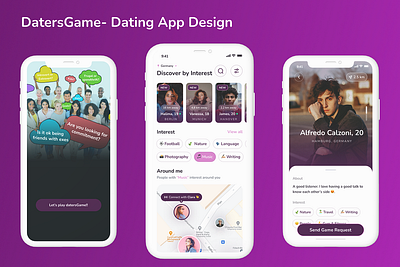 DatersGame- Dating App Design ui