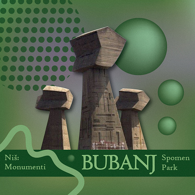 Niš monuments: Bubanj spomen park design graphic design posters