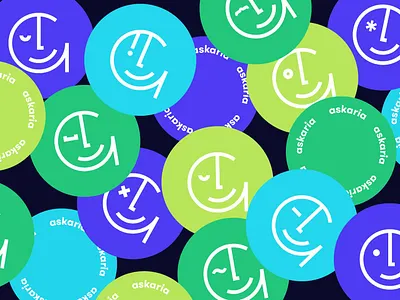 AskAria Logo + Stickers ai ai branding ai logo artificial intelligence logo brand design brand identity branding chatbot chatbot logo dynamic logo face faces graphic design keyboard logo stickers tech branding typography variable logo vector