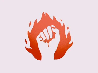 Fights & rights fire hand human rights illustration minimal procreate rights stamp texture