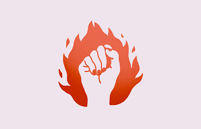 Fights & rights fire hand human rights illustration minimal procreate rights stamp texture