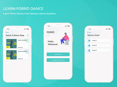 Learn Forro Dance- IOS APP DESIGN ui