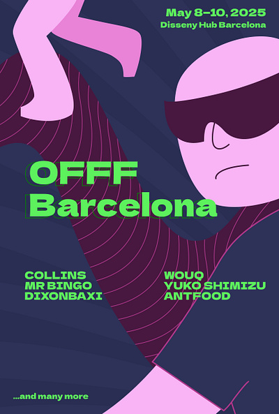 Promotional Poster for OFFF Barcelona Event graphic design illustration offf poster promo poster