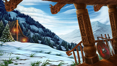 The additional Background for the online slot "Viking Village" background design background pic background art digital art gambling gambling art gambling design gambling illustration game art game design graphic design illustration slot design slot illustration vikings vikings background vikings slot vikings themed