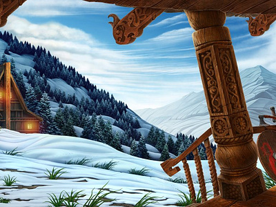 The additional Background for the online slot "Viking Village" background design background pic background art digital art gambling gambling art gambling design gambling illustration game art game design graphic design illustration slot design slot illustration vikings vikings background vikings slot vikings themed