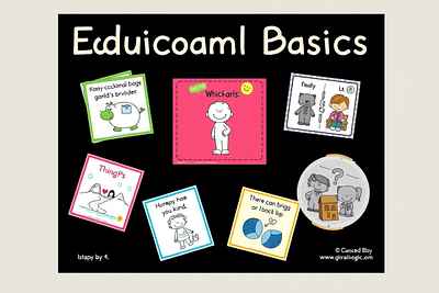 Educational Basics Cards Bundle branding design graphic design illustration vector