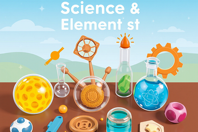 Science Objects & Elements Set design graphic design illustration vector