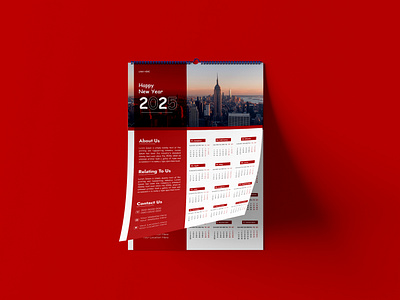 Creative Business Calendar Design 2025 2025 2026 business calender celebrate celebrate 2025 clean creative creative calendar desk graphic happy new year wall