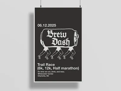 Committed Runners adventure beer brew drink drinks graphic design illustration outdoors outside poster design race retro run runner running shoes simple trail race