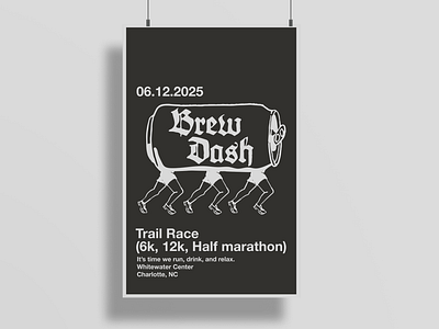 Committed Runners adventure beer brew drink drinks graphic design illustration outdoors outside poster design race retro run runner running shoes simple trail race