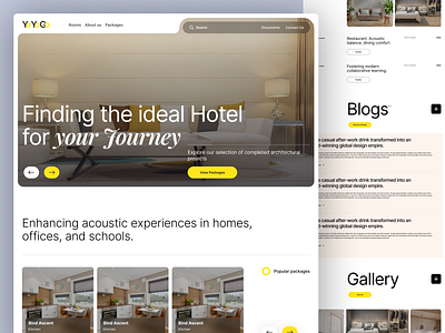 YoYoGo - Hotel booking landing page landing page minimal travel ui web