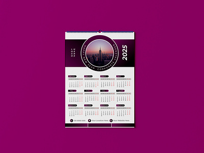 Corporate Wall Calendar Design 2025 2025 2026 branding business calender corporate design desk graphic design holiday logo ui wall calender