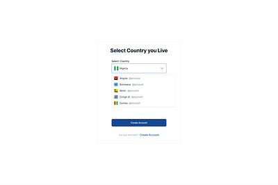 Select Country design ui