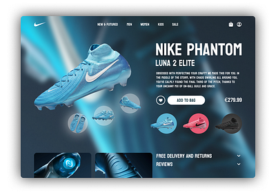 Nike Football Website / Web Design / UI ui