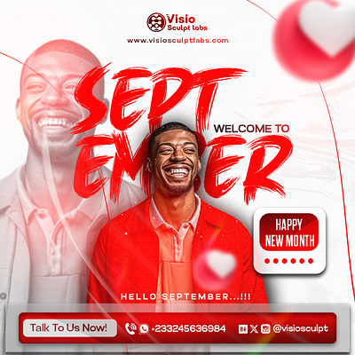 Happy New Month Flyer Design For September brandidentity branding design flyer flyerdesign graphic design happynewmonth illustration illustrator logo photoshop socialmedia ui