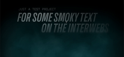 Cinematic Text: Smoky WebGL effect with HTML/CSS Text animation gsap javascript motion design motion graphics web design web developer webgl wordpress