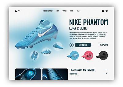 Nike Football Website / Webdesign / UI ui