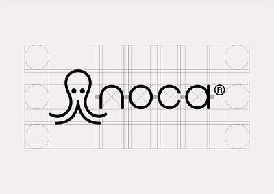 LOGO - NOCA branding design graphic design icon identity illustration logo marks noca oca ocean octopus pieuvre poulpe pulpe sea symbol tentacle ui wave