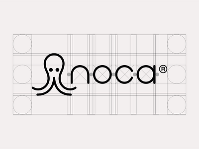 LOGO - NOCA branding design graphic design icon identity illustration logo marks noca oca ocean octopus pieuvre poulpe pulpe sea symbol tentacle ui wave