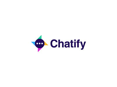 Chatify Logo Design brand identity branding chat app logo chat bubble logo chat icon logo chat logo chatify logo clean logo design logo designs modern logo