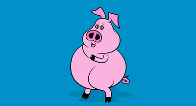 Walking Pig 2d after effects animation argentina cute draw freelance freelancer funny gif illustration illustrator motion dersigner motion graphics pig