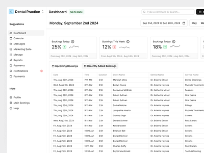 SaaS Patient Dashboard Overview analytics app appointment b2b clinic dashboard desktop ehr emr healthcare interaction management patient product design saas software ui ux web web app