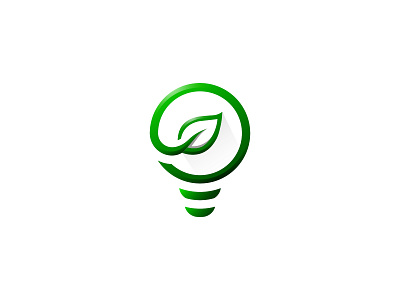 Eco Idea Logo app branding bulb eco electrical food gradient graphic design green ideas illustration light logo media medical minimal modern simple social vector