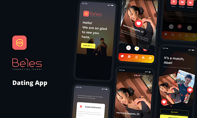 Beles Dating App animation app dating design illustration mobile mobile app saas ui ux