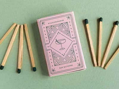 Bar Biltmore Matchbox art deco brand design brand identity cocktails food branding graphic design matchbook matchbox matches restaurant branding vintage design vintage matchbox