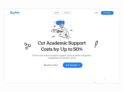 Shepherd landing Page application creative design landing page design startup web design
