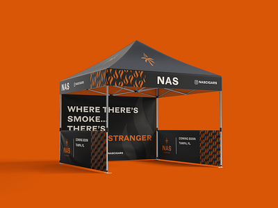 NAS Cigars Gazebo Mockup bourbon brand design brand identity brand identity design branding cigar design gazebo illustration liquor logo logo design logo designer mockup tampa tent trade show ui