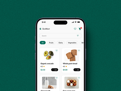 Ecomart grocery mobile app grocery mart mobile app mobileapp shopping ui uiu uiux