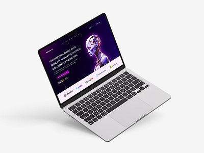 AI-Powered Content generation website ai content generaition futuristic design landing page ui ui design uiux ux ux design web design website design wireframes