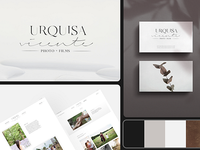 Visual identity & Website for Urquisa Vicente Photo + Films branding business cards color palette graphic design logo visual identity web design