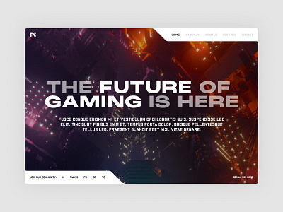 Hero section for a gaming platform branding design graphic design logo typography ui ux