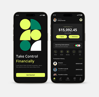 FinVase: Fintech Mobile App UI banking app figma fintech mobile apps ui ui design uiux ux design