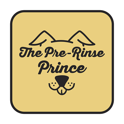 The Pre-Rinse Prince adobe illustrator clean dishwasher dog dogs graphic design illustrator licks logo plates pre rinse prerinse vector