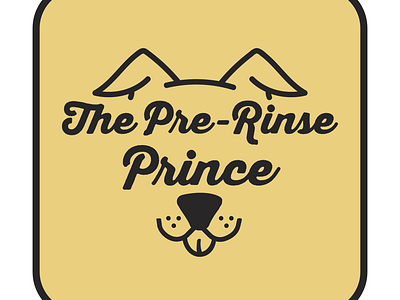 The Pre-Rinse Prince adobe illustrator clean dishwasher dog dogs graphic design illustrator licks logo plates pre rinse prerinse vector