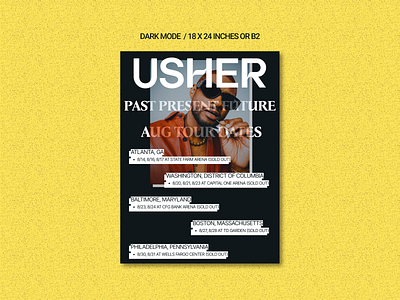 Tour Poster Design for Usher branding graphic design