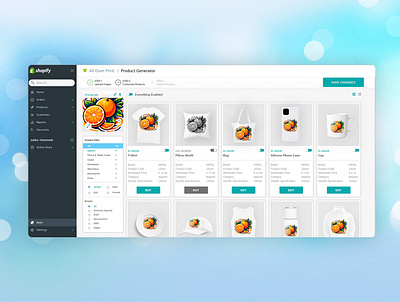 All Over Print - Application Design for printing on any surface app ui ux web design