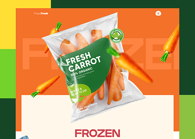 Frozen Vegetables Landing Page clean design conversion optimization digital experience e commerce fresh produce frozen vegetables healthy eating landing natural food online shopping organic food product detail page product showcase responsive design retail branding user centered design user interface ux design visual content web design