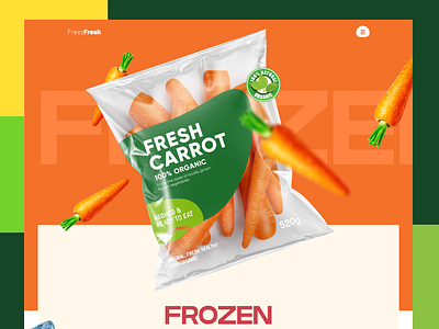 Frozen Vegetables Landing Page clean design conversion optimization digital experience e commerce fresh produce frozen vegetables healthy eating landing natural food online shopping organic food product detail page product showcase responsive design retail branding user centered design user interface ux design visual content web design