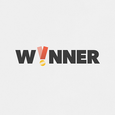 Winner (Alternative Version) | Typographical Poster design font graphics illustration poster redesign sans serif simple text typography