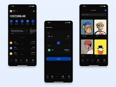 Crypto wallet appdesign cryptoappdesign cryptowalletui productdesign ui uidesign uiux uiuxdesign